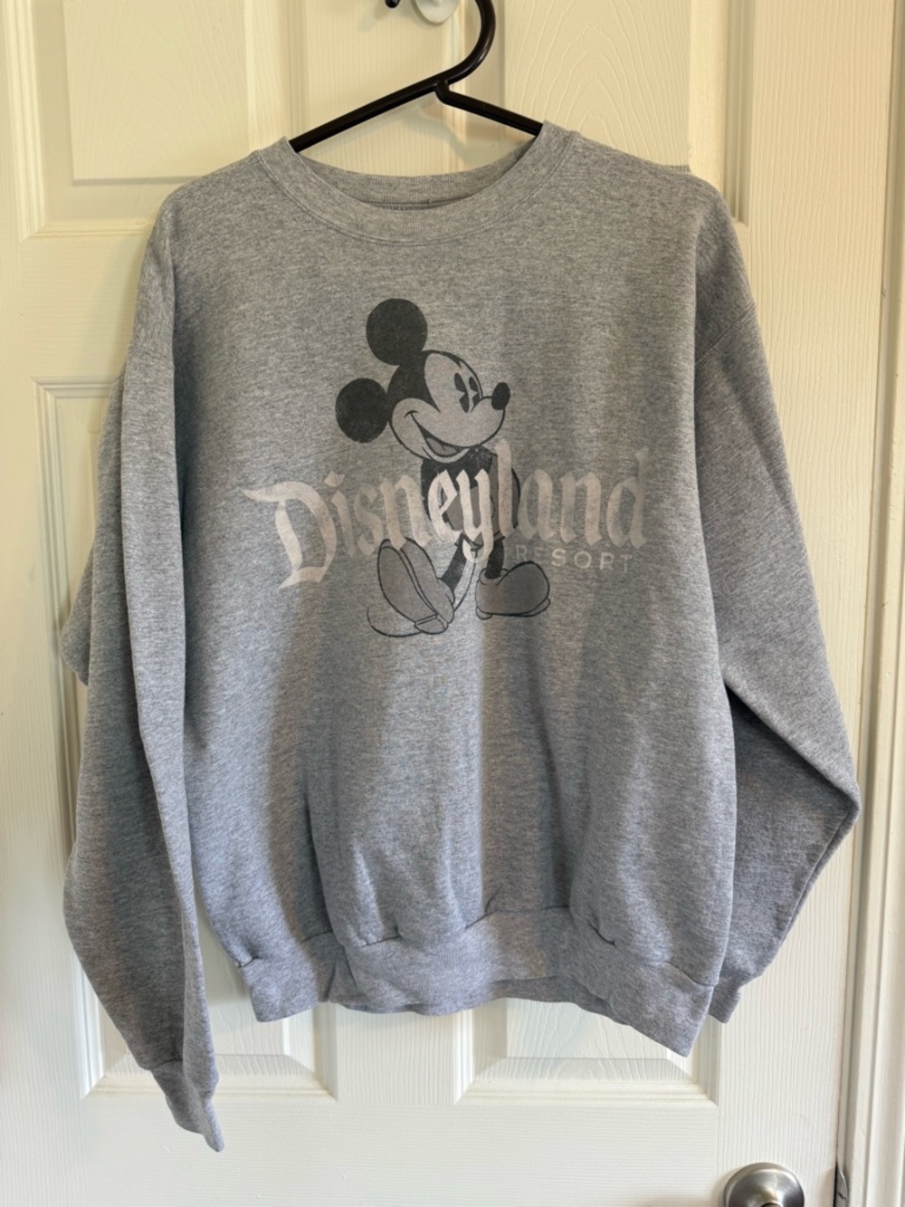 Disneyland Crewneck Sweatshirt with Mickey Graphic in Gray